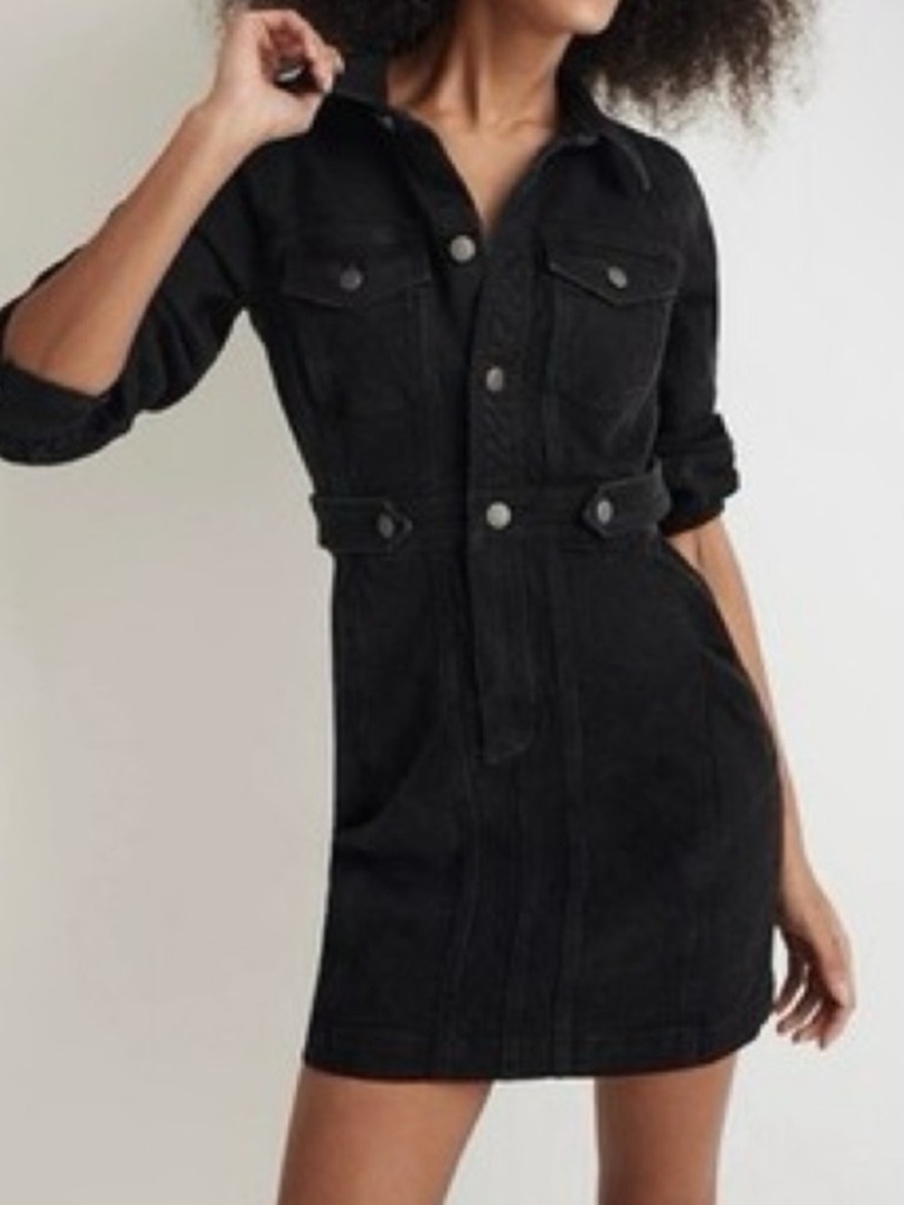 Madewell Denim Seamed Mini Dress